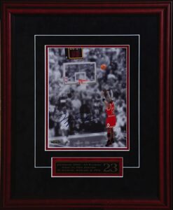 Framed Michael Jordan Chicago Bulls Autographed “Last Shot” Photo