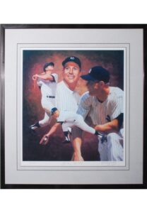 Framed Mickey Mantle Autographed Limited Edition Artist’s Proof Danny Day Lithograph