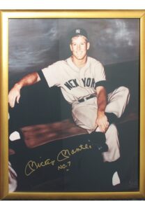 Framed Mickey Mantle Autographed Photo