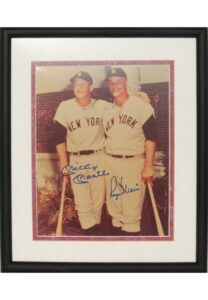 Framed Mickey Mantle & Roger Maris Autographed 8×10 Photo