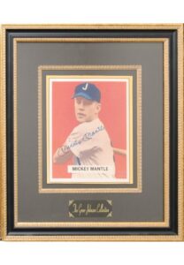 Framed Mickey Mantle Signed Joplin Miners Photo