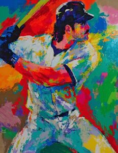 Framed Mike Piazza LeRoy Neiman Autographed Limited Edition Print