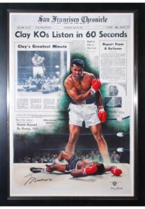 Framed Muhammad Ali Autographed Doug London Canvas Print