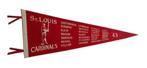 Framed Original 1943 St. Louis Cardinals Pennant