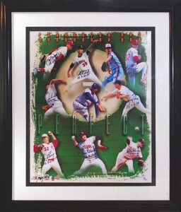 Framed Perfect Game Pitchers Autographed Poster