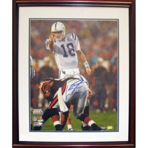 Framed Peyton Manning Autographed SB XLI Audible Call 16×20 Photo