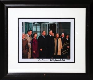 Framed Presidents with First Ladies Autographed Photo