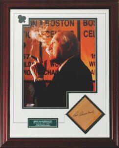 Framed Red Auerbach Boston Celtics Autographed Display Piece