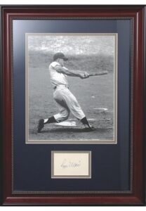 Framed Roger Maris Autographed Cut & Photo Display