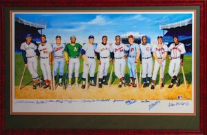 Framed Ron Lewis 500 Home Run Club Autographed Limited Edition Poster