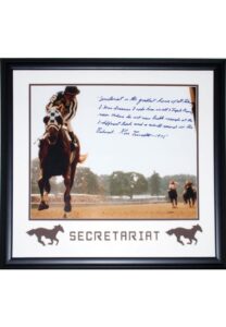 Framed Ron Turcotte Autographed “Secretariat” Photo