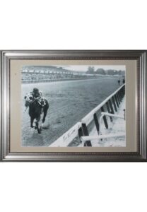 Framed Secretariat Photo Signed by Jockey Ron Turcotte