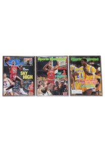 Framed Sports Illustrated Autographed Covers – Michael Jordan, Isiah Thomas & Magic Johnson