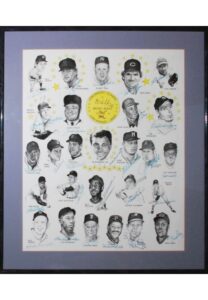 Framed Sports Legends Multi-Signed “Cincinnati Classic” Limited Edition Poster with Ali, DiMaggio & Mantle