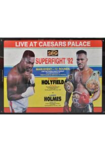 Framed “Superfight 92” Holmes vs. Holyfield On-Site Fight Poster