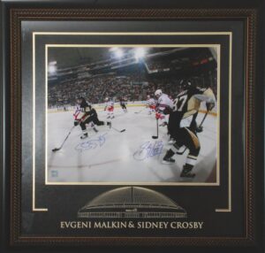 Framed Sydney Crosby and Evgeni Maklin Autographed Photo