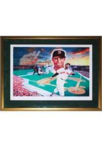 Framed Ted Williams Autographed “American Legacy” Limited Edition Carlo Beninati Printer’s Proof Lithograph