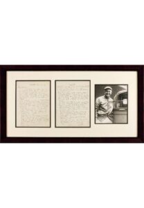 Framed Ty Cobb Handwritten 1929 Market Crash Stock Advice Letter Written to Christy Walsh