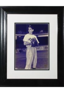 Framed Vic Lombardi Autographed Photo