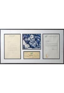 Framed Weeb Ewbank NY Jets Autographed Display