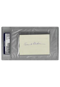 Frank Baker Autographed Cut