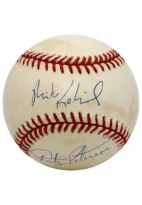 Fritz Peterson & Mike Kekich “Yankee Pitchers Who Swapped Wives” Dual-Signed Baseball