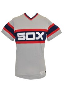 Game-Used Uniform Lot — Mid 1970s Baltimore Orioles Home Uniform, 1985 New York Mets Pinstripe Home Jersey, 1980 Montreal Expos Road Jersey, 1982 Atlanta Braves Road Jersey, 1982 Chicago White Sox…