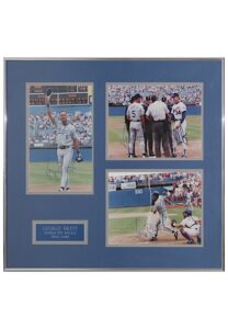 George Brett Kansas City Royals Tri-Signed Framed Display Piece