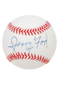 Gerald Ford Single Signed Baseball