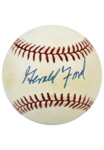 Gerald Ford Single-Signed OAL Baseball