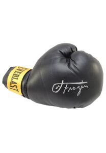 Glove, Robe & Photo Autographed by Joe Frazier