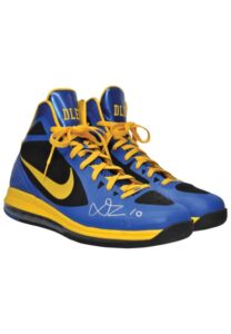 Golden State Warriors Game-Used & Autographed Sneakers — 2012-13 David Lee & 2010-11 Monta Ellis