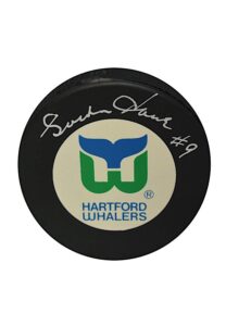 Gordie Howe Single-Signed Hartford Whalers Puck