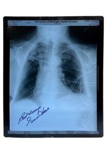 Gordie Howe’s Signed Personal Hospital Chest X-Ray (Full JSA)