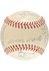 Gorgeous 1955 American League Champion New York Yankees Team-Signed Baseball