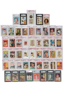 Graded Lot of Mickey Mantle Cards