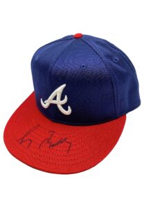 Greg Maddux Atlanta Braves Coach’s Worn & Signed Spring Training Cap