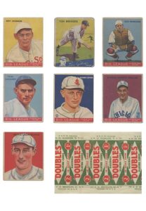 Group of Goudey Gum Co. Big League Cards Including Original Wax Wrapper