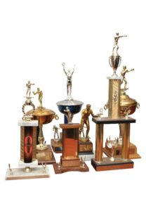 Grouping of 1971-86 Larry Holmes Personal Trophies