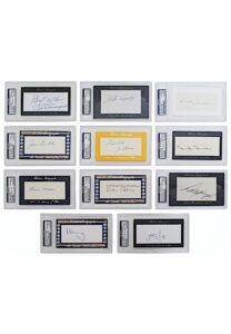 Grouping Of Autographed Historic & “In Memory Of” Cards Including Appling, Snider & Others