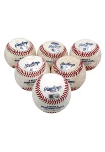 Grouping Of Game-Used Baseballs – Mauer, Stanton, Bellinger & Others