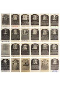 Grouping Of Hall Of Fame Autographed Black & White Plaque Postcards