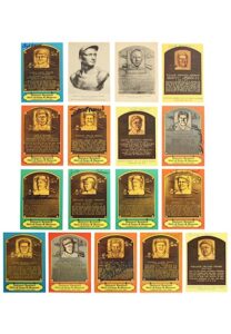 Grouping Of Hall Of Fame Autographed Colored Plaque Postcards