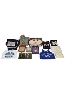 Grouping Of Joe Ruklick Northwestern University & High School Jersey, Sweaters, Awards, Travel Bag & More