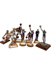 Grouping Of NBA Autographed Gartlan, Salvino & Sports Porcelain Figurines