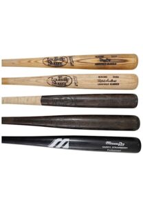 Grouping Of New York Mets Game-Used Bats – Strawberry, Foster, Wilson, Santana & Heep