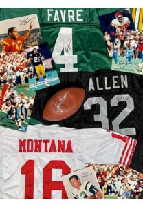 Grouping Of Signed Football Memorabilia Including Jerseys, Photos & Football