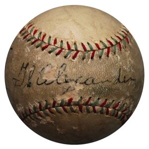 Grover Cleveland Alexander Autographed Baseball