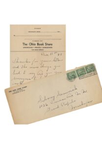 Grover Cleveland Alexander Signed Handwritten Letter