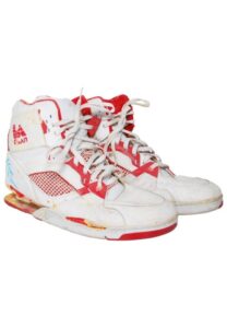 Hakeem Olajuwon Game-Used & Twice-Autographed Sneakers